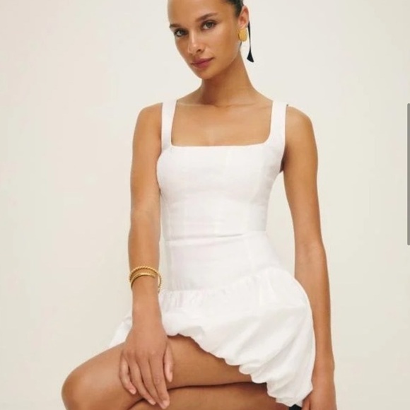 Reformation White Delia linen dress Garment - Picture 7 of 10